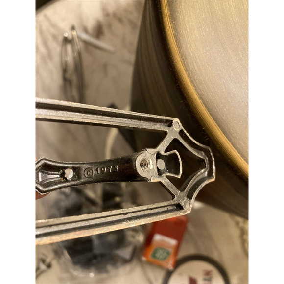 12Vintage 1973 Antique Brass Finish Drawer Pull Handles Arched Handle 3" Center - Picture 3 of 8